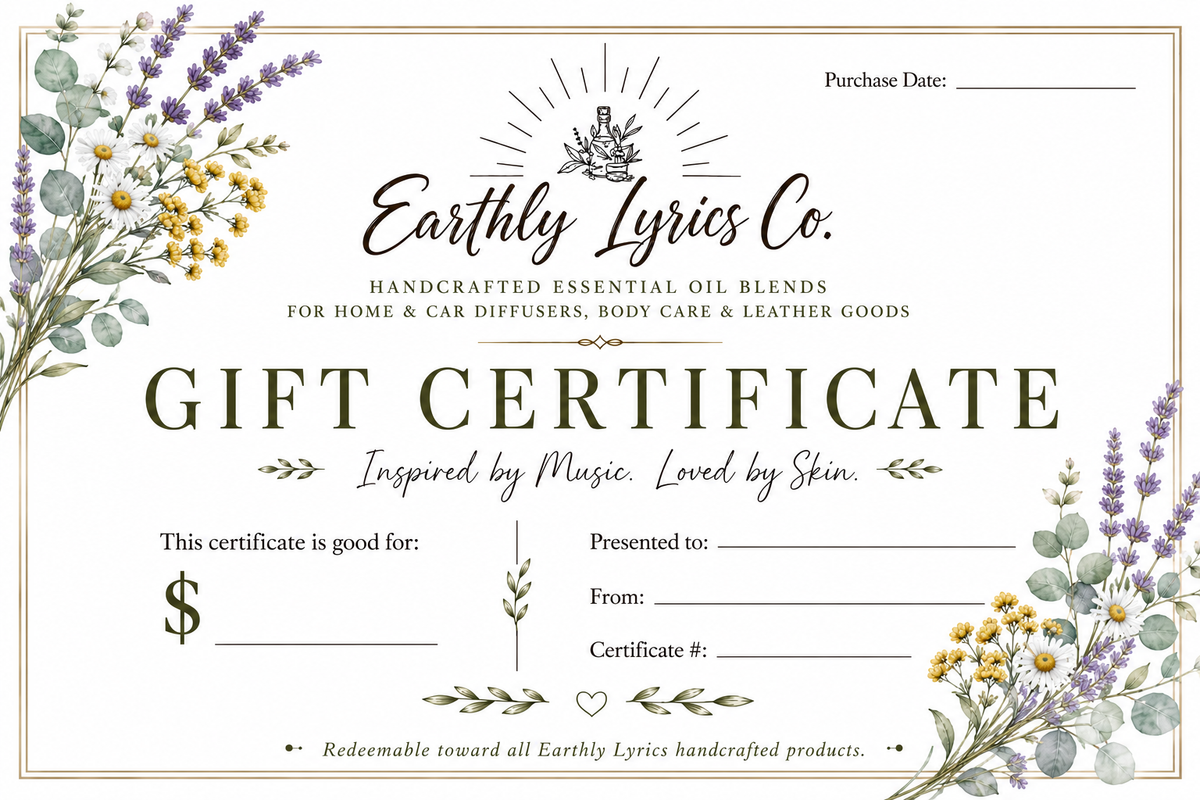 Earthly Lyrics Gift Certificate